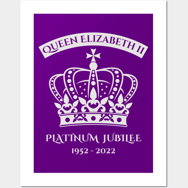 Queen's Platinum Jubilee | Crown Design Wall Art by Auraya Studio